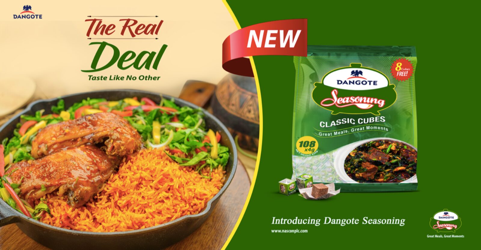Dangote Seasoning campaign artwork